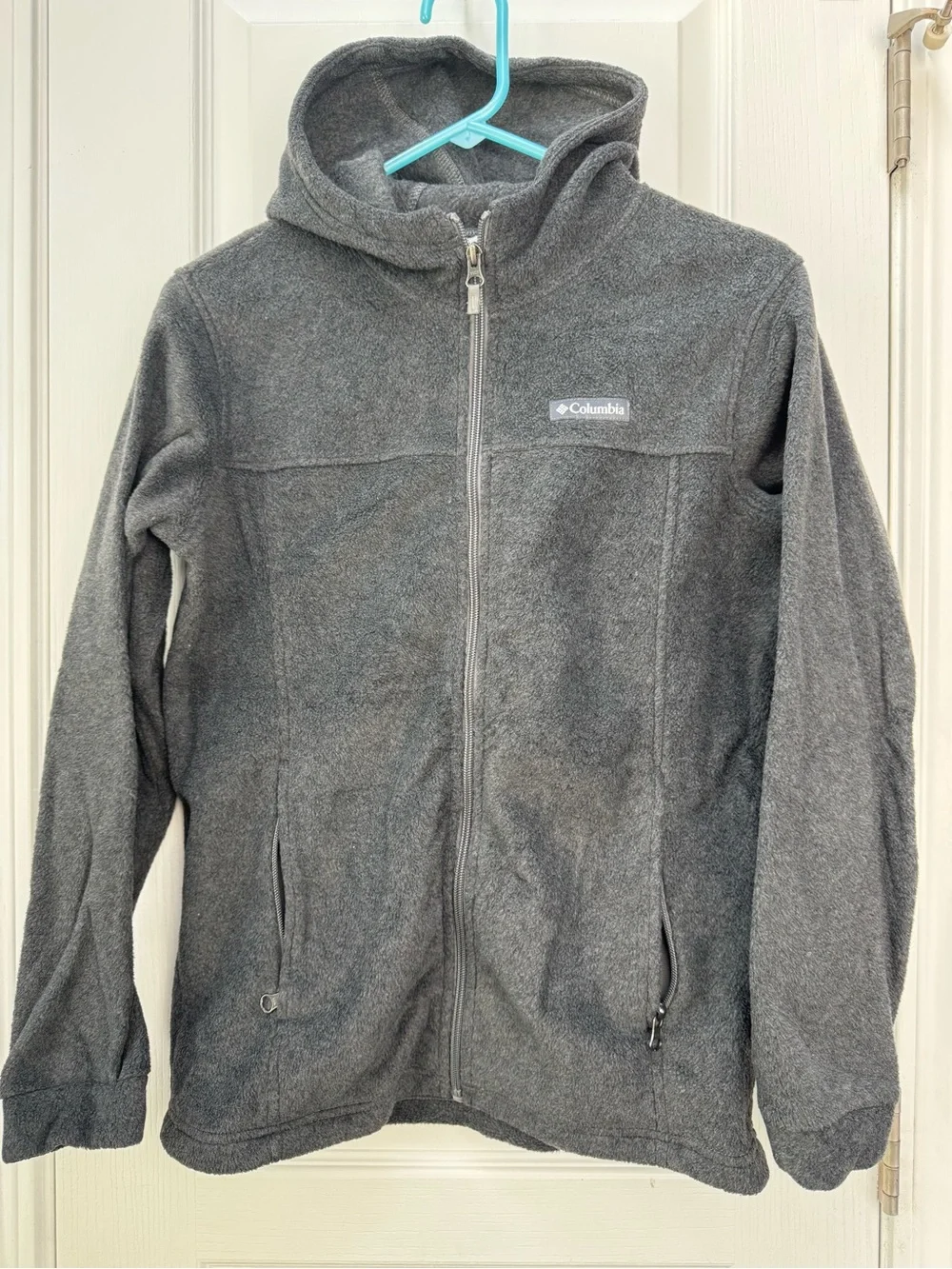 Columbia Kids Gray Full-Zip Hooded Fleece Jacket